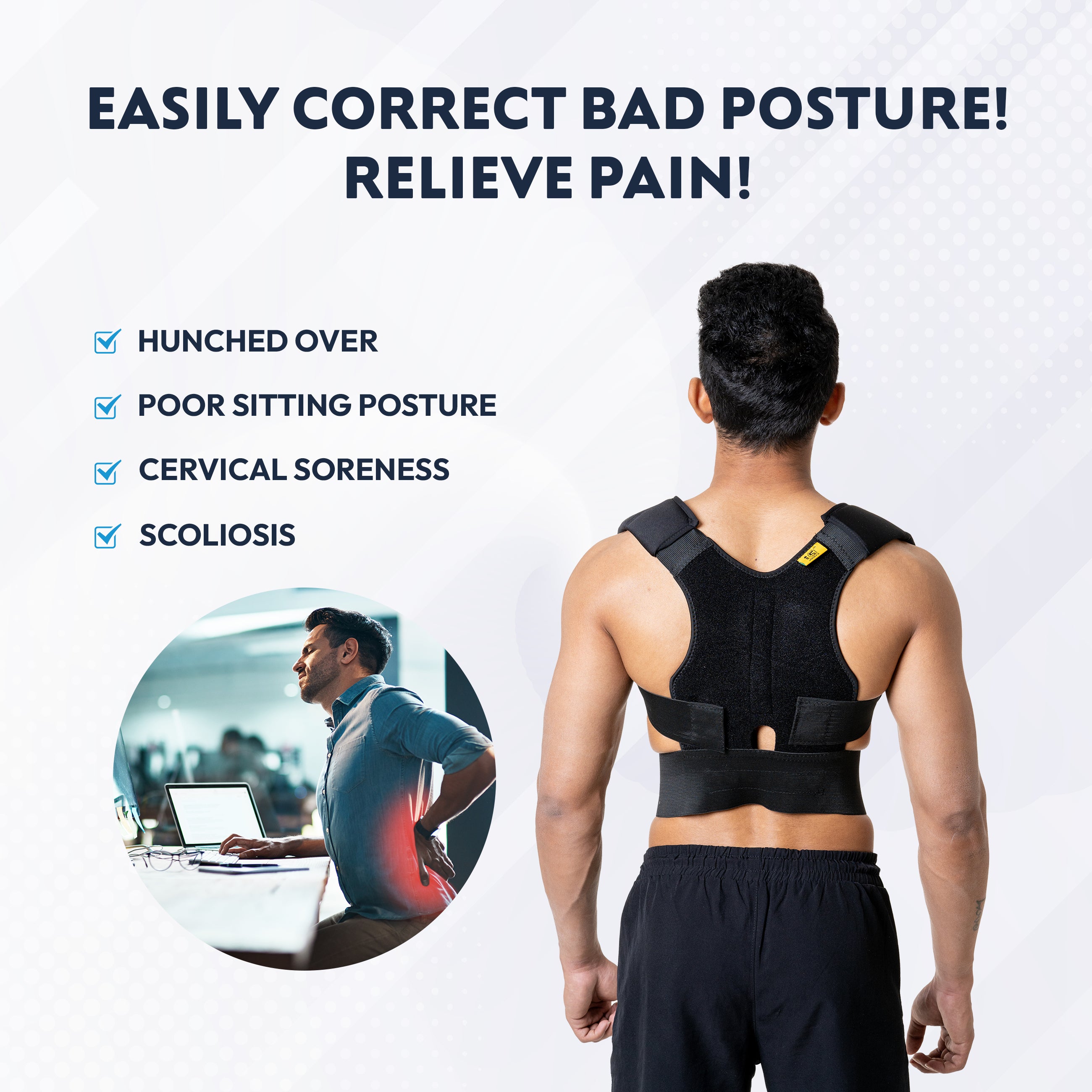 I5Joints-Posture support Belt(Premium Back Brace With Magnetic Support At Back | Posture Corrector Therapy Shoulder Belt For Lower And Upper Back Posture Corrector For Men And Women) I5Joints-Posture support Belt(Premium Back Brace With Magnetic Support At Back | Posture Corrector Therapy Shoulder Belt For Lower And Upper Back Posture Corrector For Men And Women)